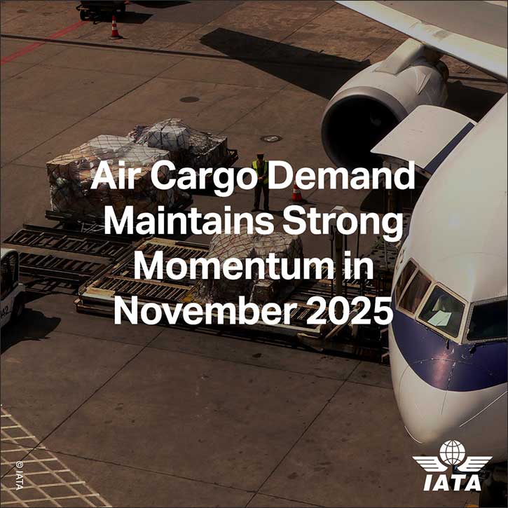 Air Cargo Demand Maintains Strong Momentum, up 5.5% in November 2025 Air Cargo Demand Maintains Strong Momentum, up 5.5% in November 2025 - cargo demand