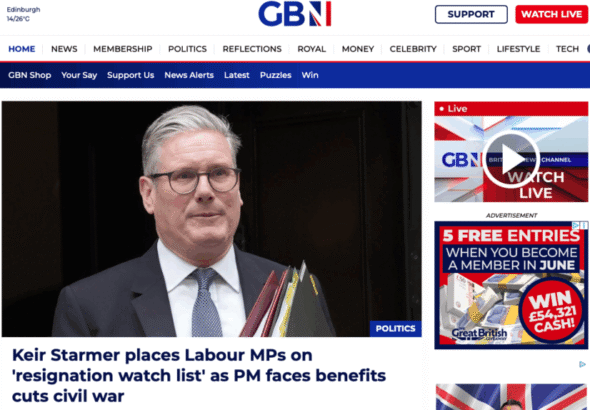 GB News makes its pitch for a slice of public broadcasting funds - news makes