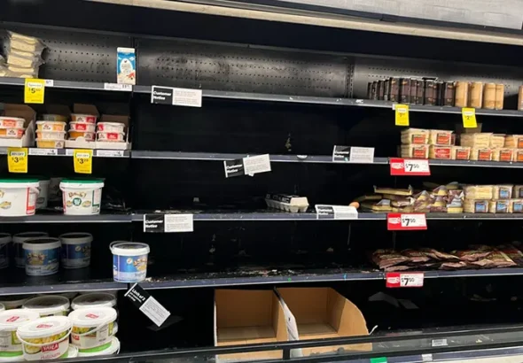 Supermarket shelves face summer gaps as Iran war threatens UK’s CO2 lifeline - supermarket shelves