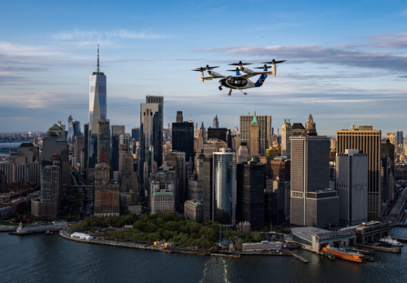 A Flying Taxi Just Took Its First Trip Through The Skies Of New York - flying taxi