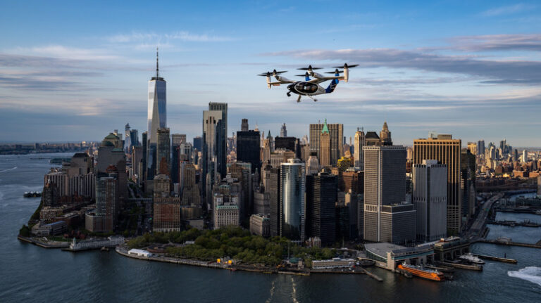 A Flying Taxi Just Took Its First Trip Through The Skies Of New York - flying taxi