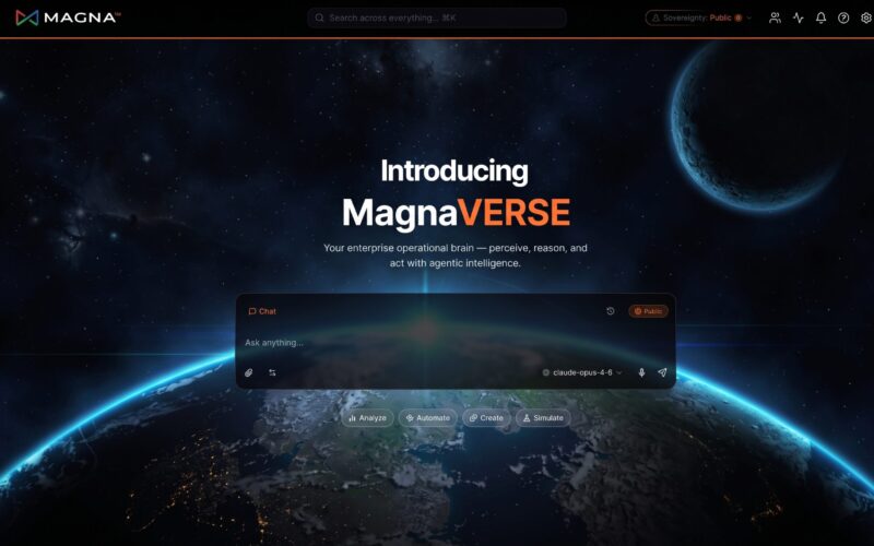Magna AI Unveils MagnaVERSE™ at Global AI Show to Help Enterprises Operationalize AI at Scale - magna unveils